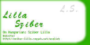 lilla sziber business card